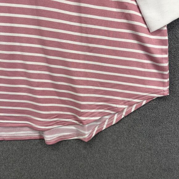 Jane & Delancey Top‎ Womens Plus 3X Pink White Striped Tunic - Picture 6 of 15